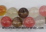 CTS05 15.5 inches 12mm round tigerskin glass beads wholesale
