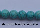 CTU08 15.5 inches 18mm round blue turquoise strand beads Wholesale