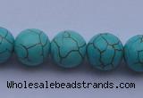 CTU11 15.5 inches 30mm round blue turquoise strand beads Wholesale