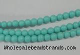 CTU1380 15.5 inches 4mm round synthetic turquoise beads