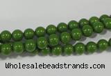 CTU1392 15.5 inches 6mm round synthetic turquoise beads