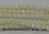 CTU1441 15.5 inches 3mm faceted round synthetic turquoise beads