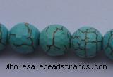 CTU16 15.5 inches 16mm faceted round blue turquoise beads Wholesale