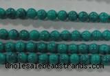 CTU1671 15.5 inches 4mm round synthetic turquoise beads