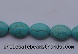 CTU19 15.5 inches 12*16mm oval blue turquoise strand beads Wholesale