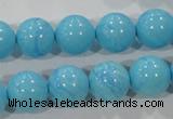 CTU2583 15.5 inches 10mm round synthetic turquoise beads