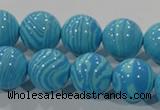 CTU2584 15.5 inches 12mm round synthetic turquoise beads