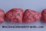 CTU33 15.5 inches 14*22mm freeform pink turquoise beads Wholesale