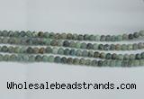 CTU563 15.5 inches 6mm round matte african turquoise beads