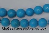 CTU824 15.5 inches 10mm round dyed turquoise beads wholesale