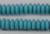 CTU880 15.5 inches 5*8mm rondelle dyed turquoise beads wholesale