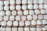 CUBE220 15 inches 10mm faceted cube rose beads wholesale