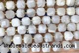CUBE221 15 inches 10mm faceted cube white crazy lace agate beads wholesale