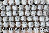CUBE222 15 inches 10mm faceted cube sesame jasper beads wholesale
