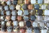 CUBE235 15 inches 10mm faceted cube jasper beads wholesale