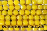 CUBE238 15 inches 10mm faceted cube jade beads wholesale