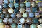 CUBE241 15 inches 10mm faceted cube Indian agate beads wholesale