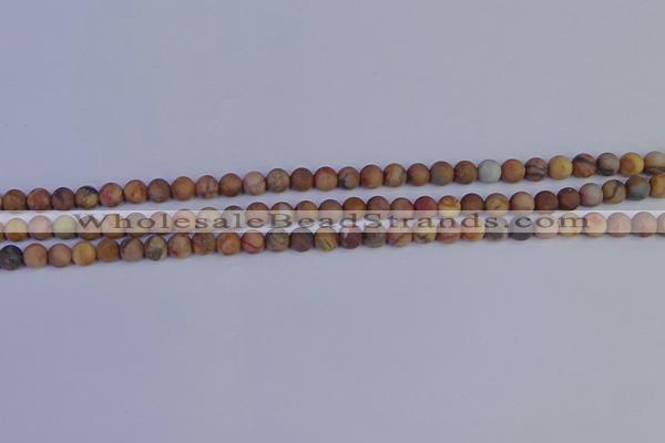 CVJ10 15.5 inches 4mm round matte venus jasper beads wholesale