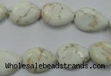 CWB363 15.5 inches 12*16mm flat teardrop howlite turquoise beads