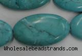 CWB738 15.5 inches 20*36mm oval howlite turquoise beads wholesale