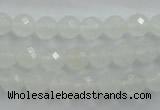 CWH03 15.5 inches 8mm faceted round white jade beads wholesale