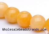 CYJ07 16mm round 16 inches yellow jade gemstone beads Wholesale