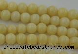 CYJ301 15.5 inches 6mm round yellow jade beads wholesale