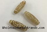 DZI501 10*30mm drum tibetan agate dzi beads wholesale