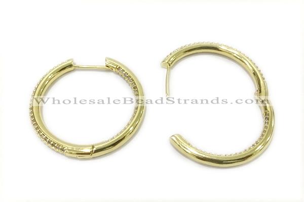 EARR05 35mm copper earrings gold plated