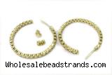 EARR08 35mm copper earrings gold plated