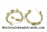 EARR12 30mm copper earrings gold plated