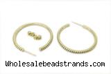EARR15 30mm copper earrings gold plated