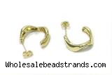 EARR31 22mm copper earrings gold plated
