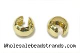 EARR54 20mm copper earrings gold plated