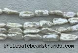 FWP410 15 inches 10*20mm - 11*25mm biwa freshwater pearl beads