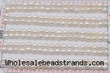 FWP453 half-drilled 4.5-5mm bread freshwater pearl beads