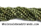 GARN05 15 inches 7mm round green garnet gemstone beads