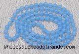 GMN09 Hand-knotted 8mm candy jade 108 beads mala necklaces