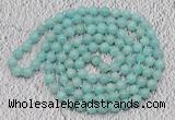 GMN103 Hand-knotted 6mm amazonite 108 beads mala necklaces