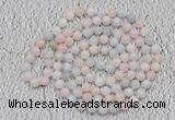 GMN118 Hand-knotted 6mm morganite 108 beads mala necklaces