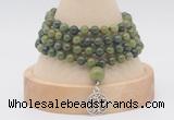 GMN2449 Hand-knotted 6mm Canadian jade 108 beads mala necklaces with charm
