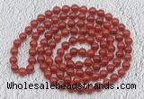 GMN407 Hand-knotted 8mm, 10mm red agate 108 beads mala necklaces