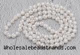 GMN431 Hand-knotted 8mm, 10mm faceted tibetan agate 108 beads mala necklaces