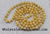 GMN491 Hand-knotted 8mm, 10mm golden tiger eye 108 beads mala necklaces