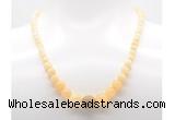 GMN7341 honey jade graduated beaded necklace & bracelet set