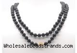 GMN8012 18 - 36 inches 8mm, 10mm black onyx 54, 108 beads mala necklaces