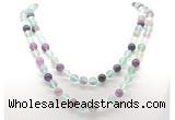 GMN8024 18 - 36 inches 8mm, 10mm fluorite 54, 108 beads mala necklaces