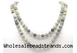 GMN8026 18 - 36 inches 8mm, 10mm seaweed quartz 54, 108 beads mala necklaces