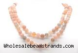 GMN8028 18 - 36 inches 8mm, 10mm moonstone 54, 108 beads mala necklaces