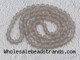 GMN902 Hand-knotted 8mm, 10mm matte grey agate 108 beads mala necklaces